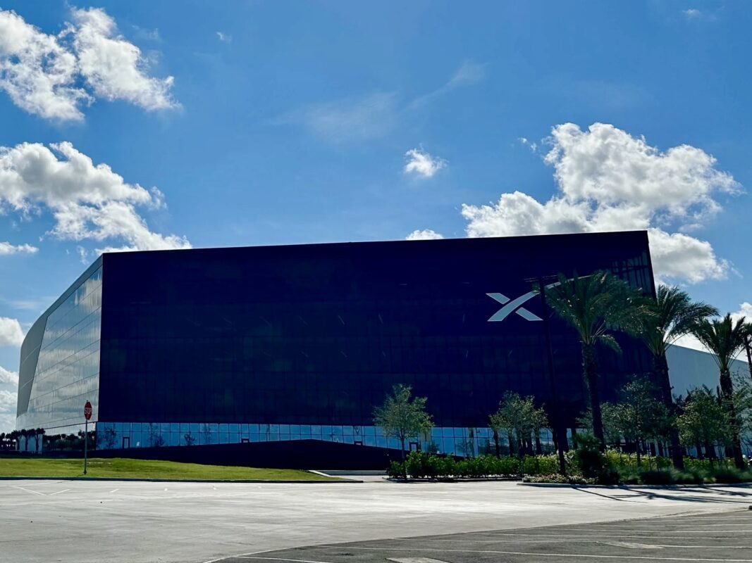 Mapa 444 akrów SpaceX przy South Connector Road koło Portu Brownsville