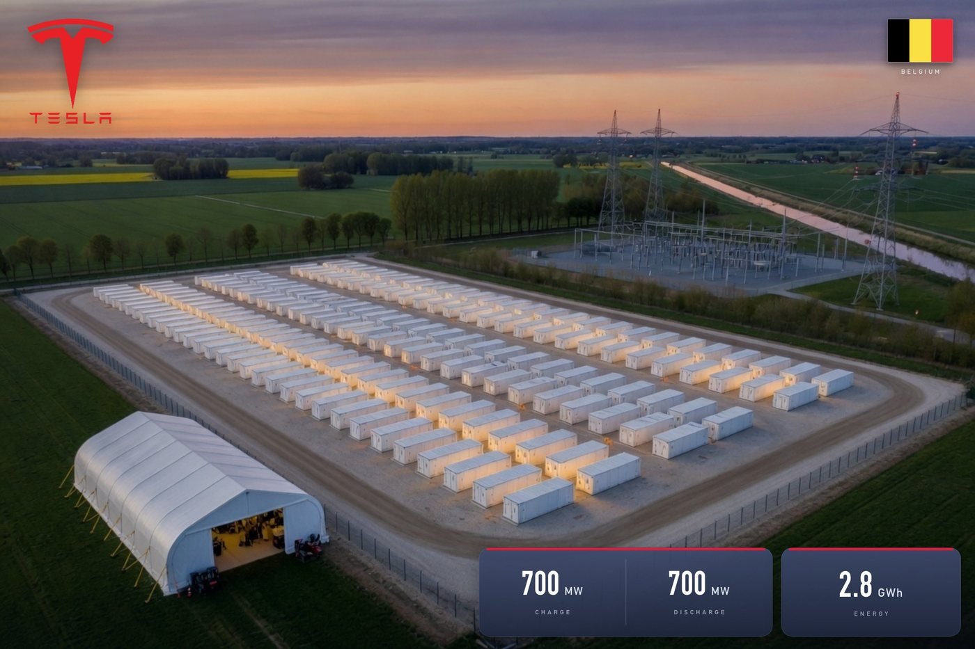 Grafika XFreeze: Green Turtle, 640 Megapack 3, 700 MW, 2,8 GWh