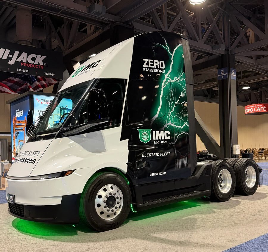 Grafika: IMC Logistics wdraża 50 Tesla Semi w Kalifornii